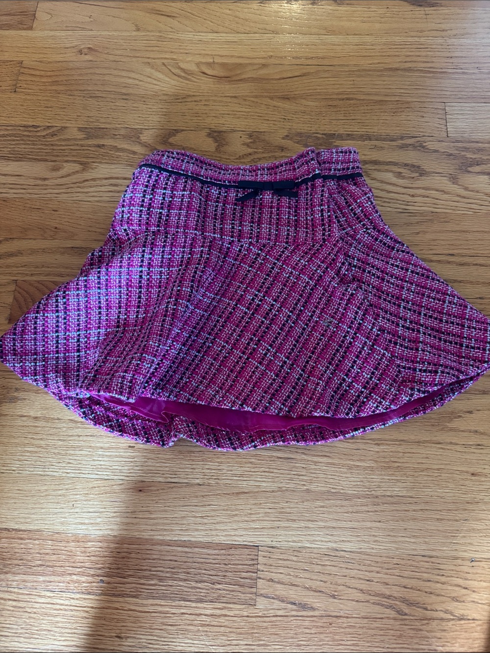 Janie and Jack Girls Pink Tweed Flared Skirt